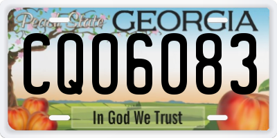 GA license plate CQO6083