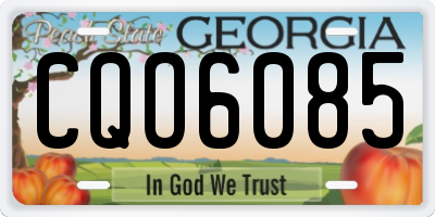 GA license plate CQO6085