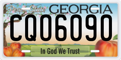 GA license plate CQO6090