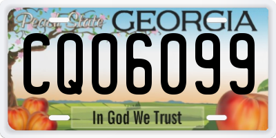 GA license plate CQO6099