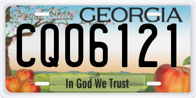 GA license plate CQO6121