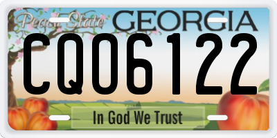 GA license plate CQO6122