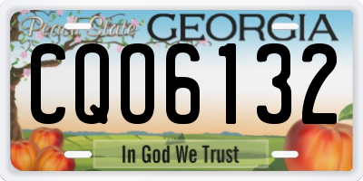 GA license plate CQO6132