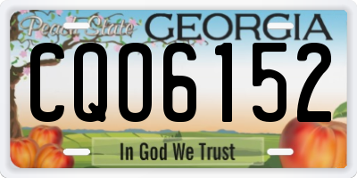 GA license plate CQO6152