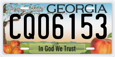 GA license plate CQO6153