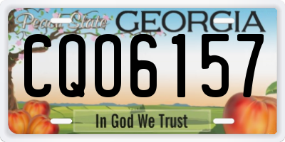 GA license plate CQO6157