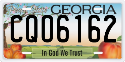 GA license plate CQO6162