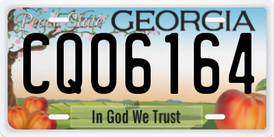 GA license plate CQO6164