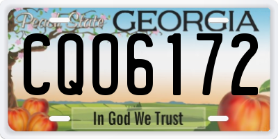 GA license plate CQO6172