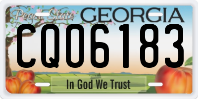 GA license plate CQO6183
