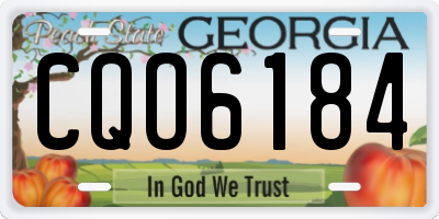 GA license plate CQO6184