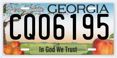 GA license plate CQO6195