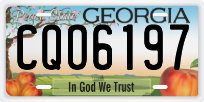 GA license plate CQO6197