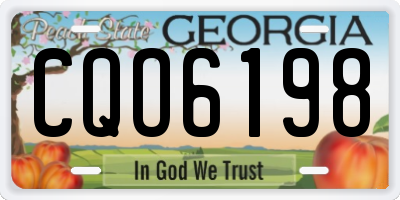 GA license plate CQO6198