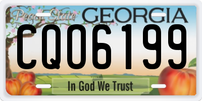 GA license plate CQO6199