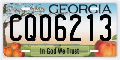 GA license plate CQO6213