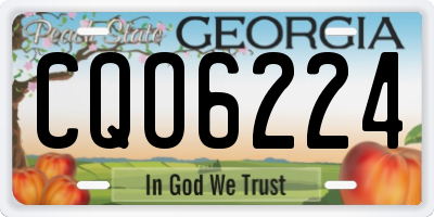 GA license plate CQO6224