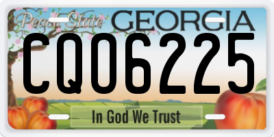 GA license plate CQO6225