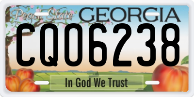 GA license plate CQO6238