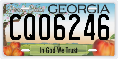 GA license plate CQO6246