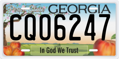 GA license plate CQO6247