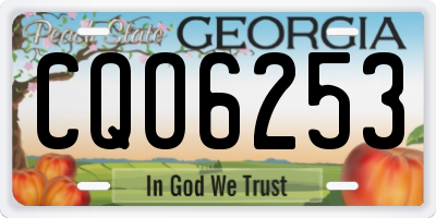 GA license plate CQO6253