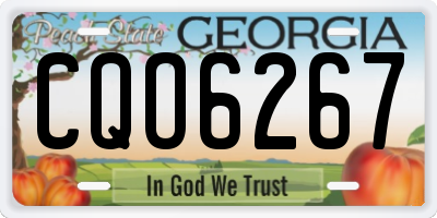 GA license plate CQO6267
