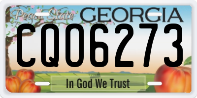 GA license plate CQO6273