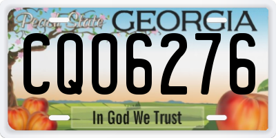 GA license plate CQO6276