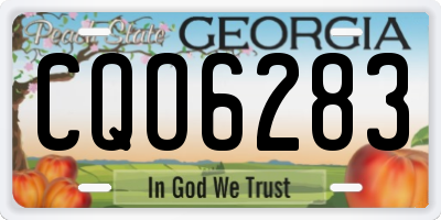 GA license plate CQO6283