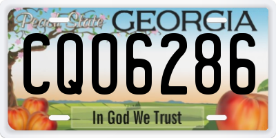 GA license plate CQO6286
