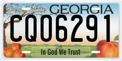 GA license plate CQO6291