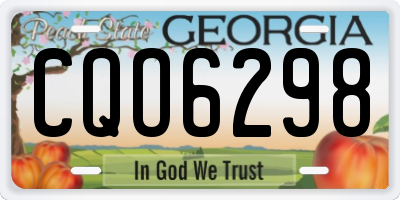 GA license plate CQO6298