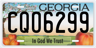 GA license plate CQO6299