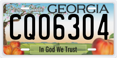 GA license plate CQO6304