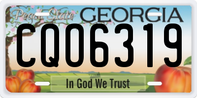 GA license plate CQO6319