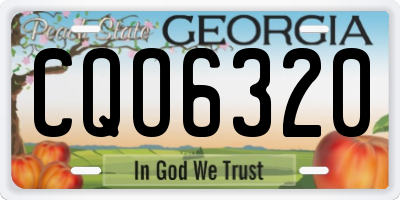 GA license plate CQO6320