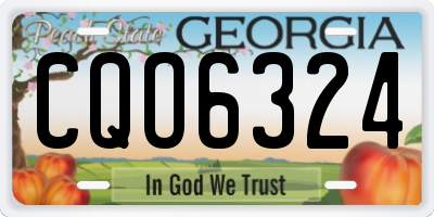 GA license plate CQO6324