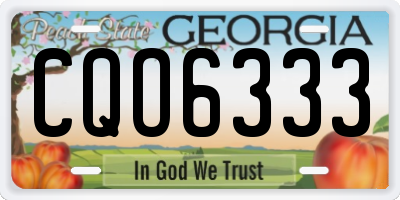 GA license plate CQO6333