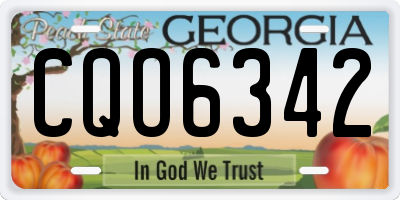 GA license plate CQO6342