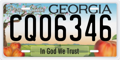GA license plate CQO6346