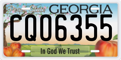 GA license plate CQO6355