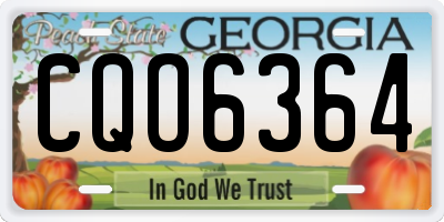GA license plate CQO6364