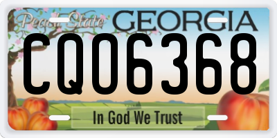 GA license plate CQO6368