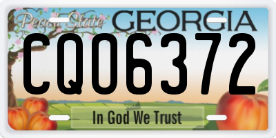 GA license plate CQO6372