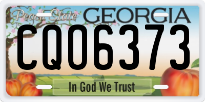 GA license plate CQO6373