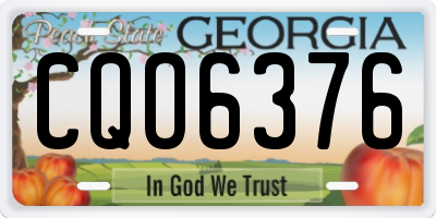 GA license plate CQO6376