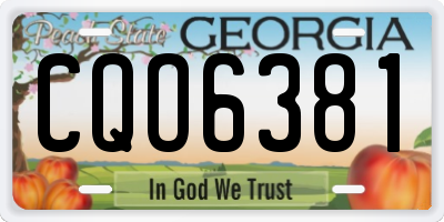 GA license plate CQO6381