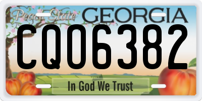GA license plate CQO6382