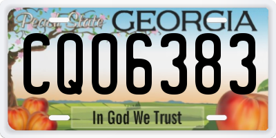 GA license plate CQO6383
